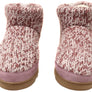 Dearfoams Womens Comfortable Whitney Knit Bootie Slippers
