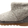 Dearfoams Womens Comfortable Whitney Knit Bootie Slippers