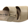 Flex & Go Banksia Womens Leather Slides Sandals Made In Portugal