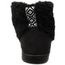 Dearfoams Womens Comfortable Whitney Teddy Bootie Slippers