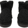 Dearfoams Womens Comfortable Whitney Teddy Bootie Slippers