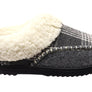 Dearfoams Womens Comfortable Nyla Felted & Plaid Moc Toe Clog Slippers