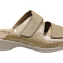 Flex & Go Banksia Womens Leather Slides Sandals Made In Portugal