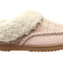 Dearfoams Womens Comfortable Nyla Felted & Plaid Moc Toe Clog Slippers