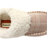 Dearfoams Womens Comfortable Nyla Felted & Plaid Moc Toe Clog Slippers