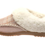 Dearfoams Womens Comfortable Nyla Felted & Plaid Moc Toe Clog Slippers