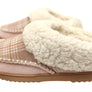 Dearfoams Womens Comfortable Nyla Felted & Plaid Moc Toe Clog Slippers