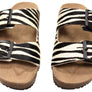 Via Paula Hilda Womens Leather Comfort Slides Sandals Made in Brazil