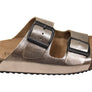 Via Paula Hilda Womens Leather Comfort Slides Sandals Made in Brazil
