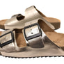 Via Paula Hilda Womens Leather Comfort Slides Sandals Made in Brazil