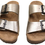 Via Paula Hilda Womens Leather Comfort Slides Sandals Made in Brazil