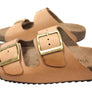Via Paula Hilda Womens Leather Comfort Slides Sandals Made in Brazil