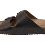 Via Paula Hilda Womens Leather Comfort Slides Sandals Made in Brazil