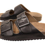 Via Paula Hilda Womens Leather Comfort Slides Sandals Made in Brazil