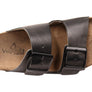 Via Paula Hilda Womens Leather Comfort Slides Sandals Made in Brazil