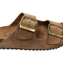Via Paula Hilda Womens Leather Comfort Slides Sandals Made in Brazil