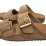 Via Paula Hilda Womens Leather Comfort Slides Sandals Made in Brazil