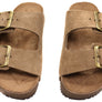 Via Paula Hilda Womens Leather Comfort Slides Sandals Made in Brazil