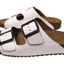 Via Paula Hilda Womens Leather Comfort Slides Sandals Made in Brazil