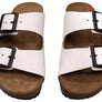 Via Paula Hilda Womens Leather Comfort Slides Sandals Made in Brazil