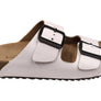 Via Paula Hilda Womens Leather Comfort Slides Sandals Made in Brazil