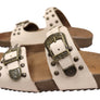 Via Paula Renee Womens Leather Comfort Slides Sandals Made in Brazil
