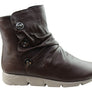 Flex & Go Loz Womens Comfortable Leather Ankle Boots Made In Portugal