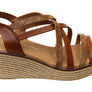 Lola Canales Cathy Womens Spanish Leather Wedge Sandals