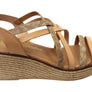 Lola Canales Cathy Womens Spanish Leather Wedge Sandals