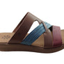 New Face Anza Womens Comfort Leather Slides Sandals Made In Brazil