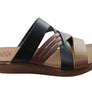 New Face Anza Womens Comfort Leather Slides Sandals Made In Brazil