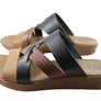 New Face Anza Womens Comfort Leather Slides Sandals Made In Brazil