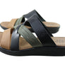 New Face Anza Womens Comfort Leather Slides Sandals Made In Brazil
