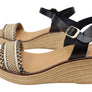 Lola Canales Pambula Womens Spanish Leather Wedge Sandals