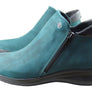 Flex & Go Yonda Womens Comfort Leather Ankle Boots Made In Portugal