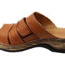 Orizonte Toranto Womens Comfortable European Leather Slides Sandals