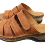 Orizonte Toranto Womens Comfortable European Leather Slides Sandals