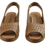 New Face Emberly Womens Leather Wedge Sandals Made In Brazil