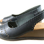 New Face Emberly Womens Leather Wedge Sandals Made In Brazil
