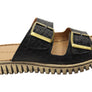 Orizonte Relaxa Womens European Leather Adjustable Slides Sandals
