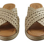 New Face Tory Womens Leather Wedge Slides Sandals Made In Brazil