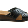New Face Tory Womens Leather Wedge Slides Sandals Made In Brazil