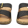 Orizonte Relaxa Womens European Leather Adjustable Slides Sandals