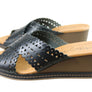 New Face Tory Womens Leather Wedge Slides Sandals Made In Brazil