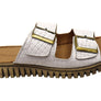 Orizonte Relaxa Womens European Leather Adjustable Slides Sandals