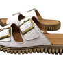 Orizonte Relaxa Womens European Leather Adjustable Slides Sandals