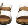 Orizonte Relaxa Womens European Leather Adjustable Slides Sandals