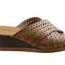New Face Tory Womens Leather Wedge Slides Sandals Made In Brazil