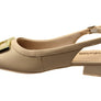 Comfortflex Tegan Womens Leather Low Heel Sling Back Shoes