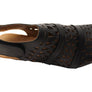 Orizonte Lexy Womens Comfortable European Leather Mid Heel Sandals